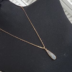 Elsie & Zoey gold Fashion genuine stone drop necklace